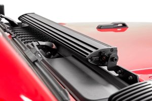 Jeep Gladiator LED Light Kit - Hood Mount - Rough Country - Single Row - Black - '20-'23